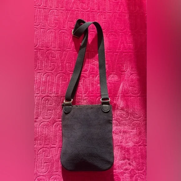 Juicy Couture Black Crossbody Bag Y2K Crest Logo - Picture 7 of 16